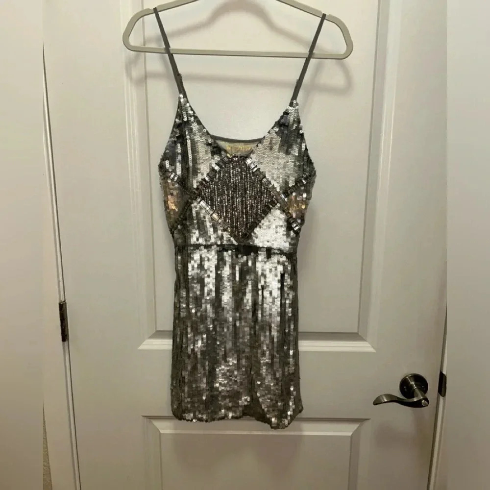 Jen’s Pirate Booty Free People Silver Linings Dress. Size XS - Picture 2 of 9